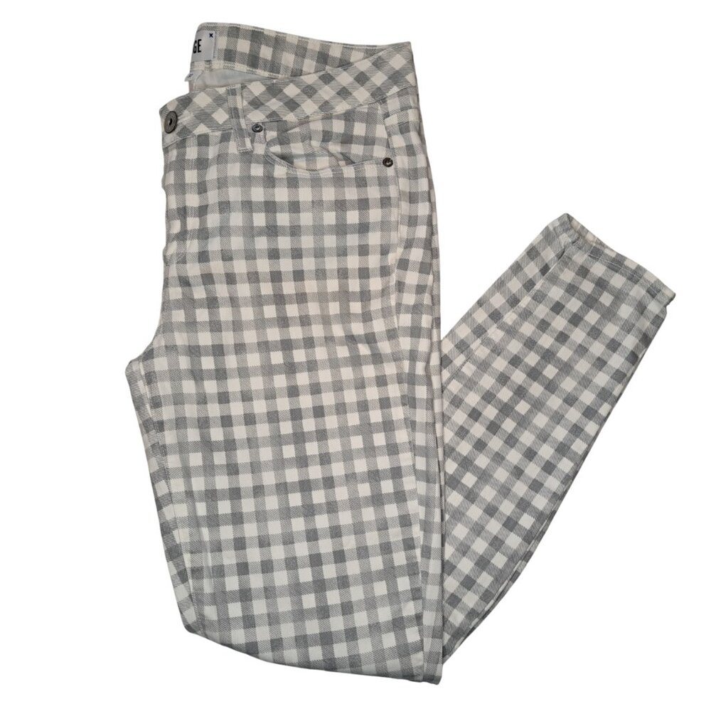 Paige Gray Plaid Verdugo Ankle Jeans Size 32